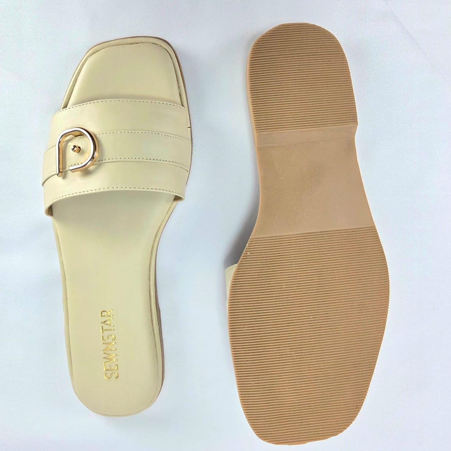Ivory Buckle Sandal