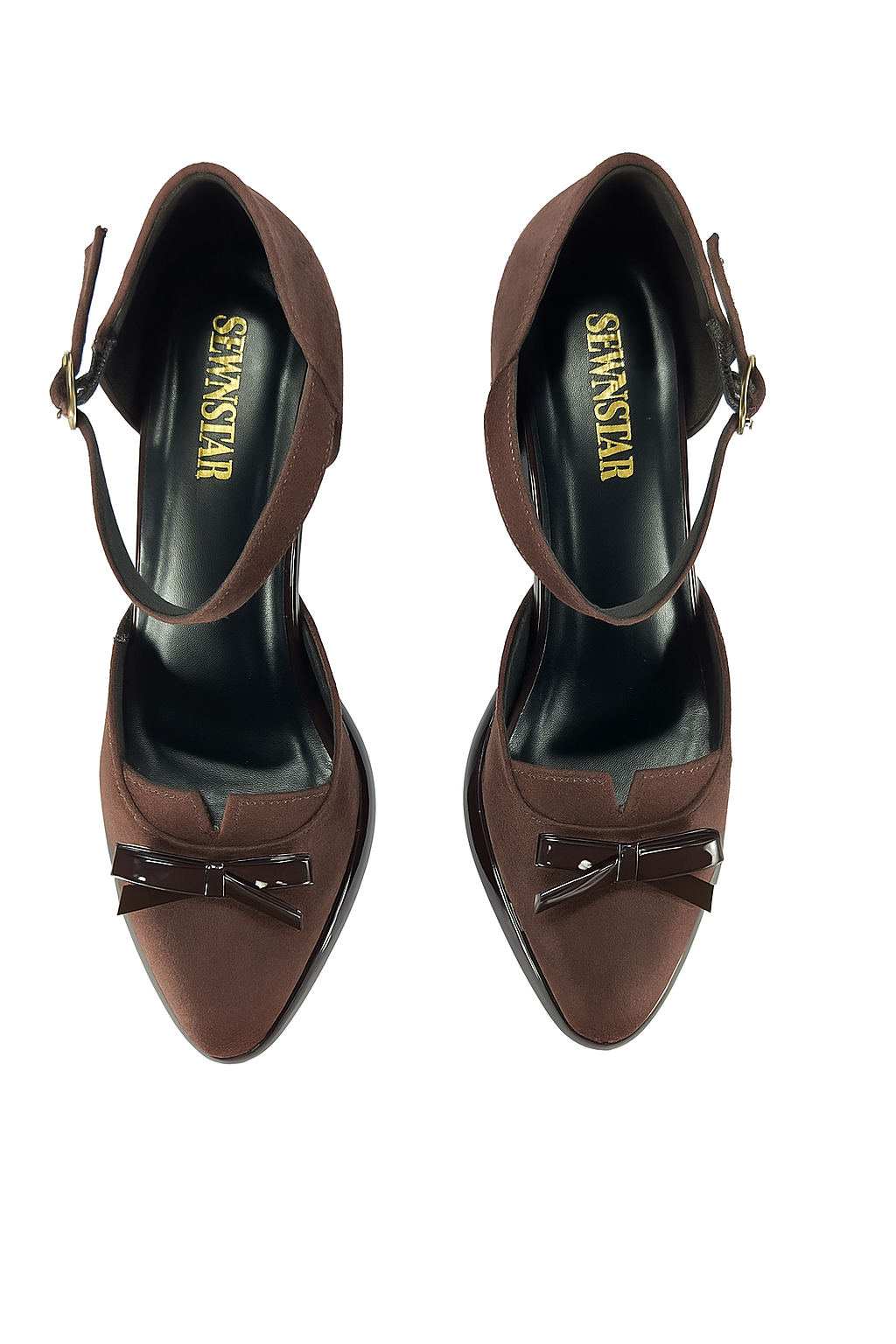 Brown Block Heel Sandals