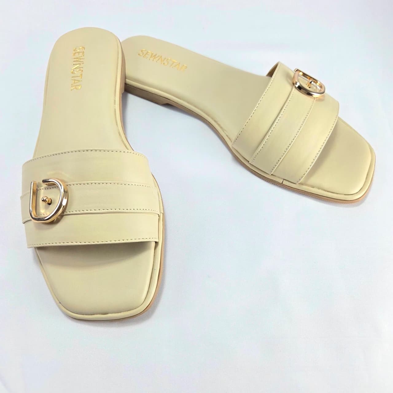 Ivory Buckle Sandal