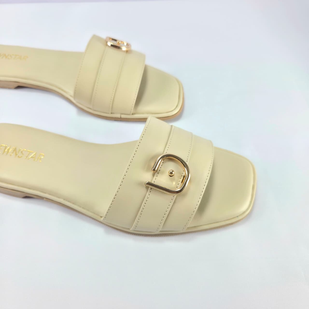 Ivory Buckle Sandal