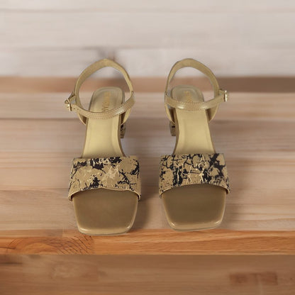 Classic Beige Block Heel Sandals